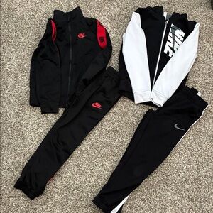 Nike kids Black & Red and Black & White Kids' Dual Tracksuit Sets